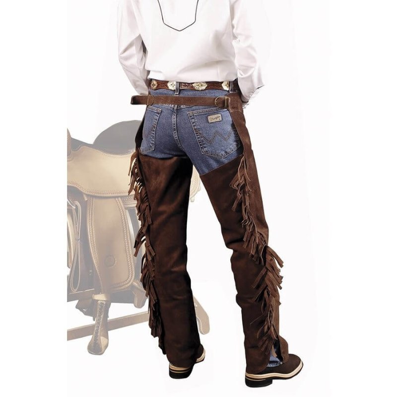 Lakota Saddlery Chaps Western in pelle scamosciata