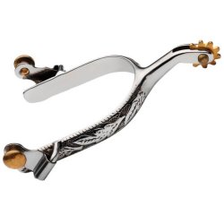 Tattini Speroni Western In acciaio inox con bassorilievi a foglia