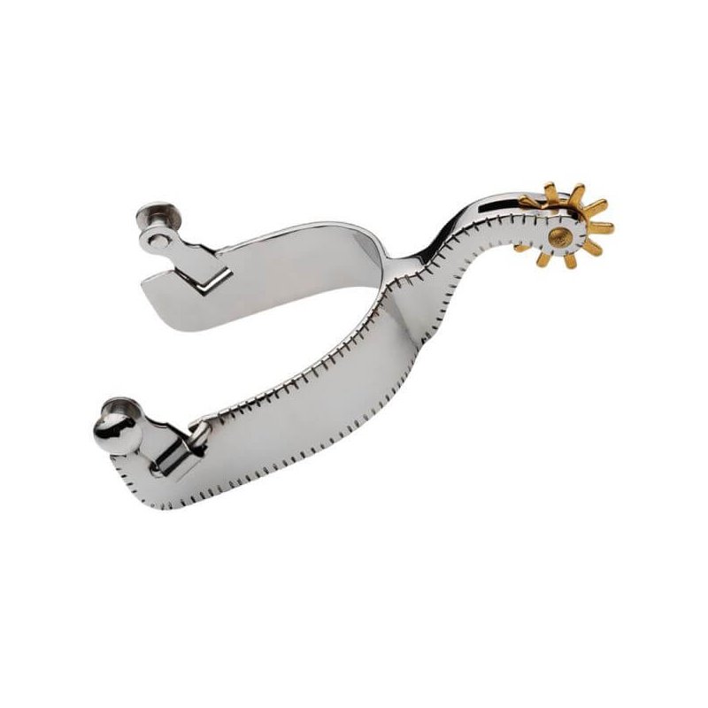 Tattini Speroni Western In acciao inox liscio con bordo lavorato.
