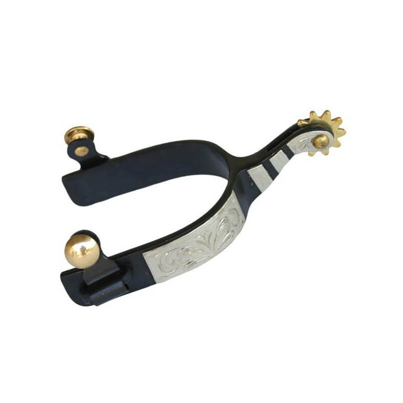 Tattini Speroni Western da Roping  con rotella in ottone.
