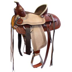 Sella Western Natowa da lavoro in cuoio rovesciato - EquiSportMania