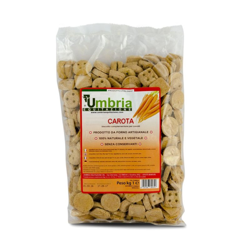 Umbria Equitazione biscotti Carota per cavalli 930g - E