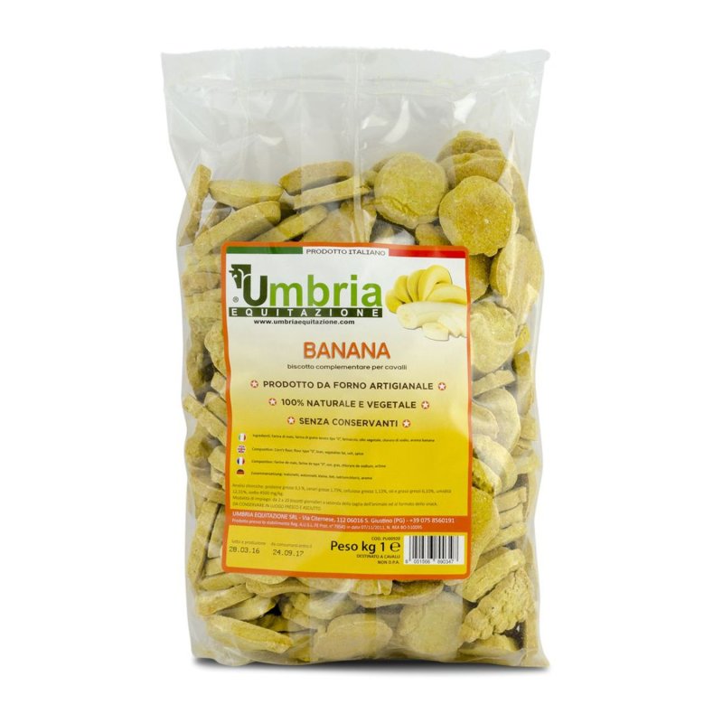 Umbria Equitazione biscotti Banana per cavalli 930g - E...