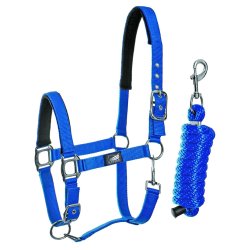 Cavezza in nylon con rinforzo in pelle + lunghina Umbria Equitazione