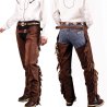 Lakota Saddlery Chaps Western in pelle scamosciata con frange - EquiSportMania