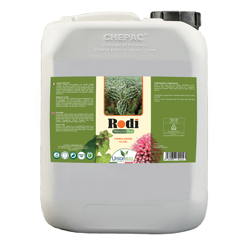 Union Bio Rodi Natural Stop 5 litri topi e ratti Oil Gel