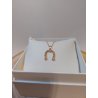 Collana con ferro di cavallo in argento rosato