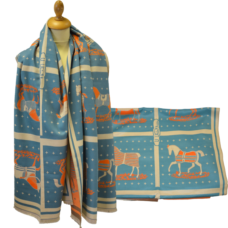 Winner Sciarpa con stampa equestre