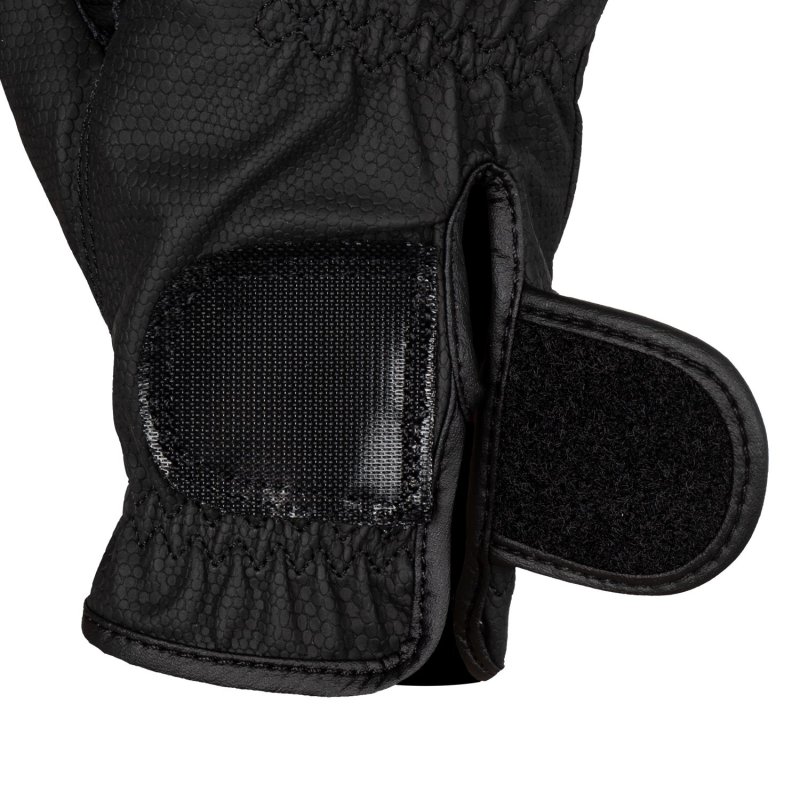 Equestro Guanti in Tessuto Tecnico con Logo Glitter
