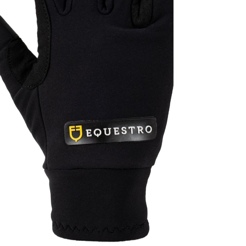 Equestro Guanti Unisex in tessuto felpato