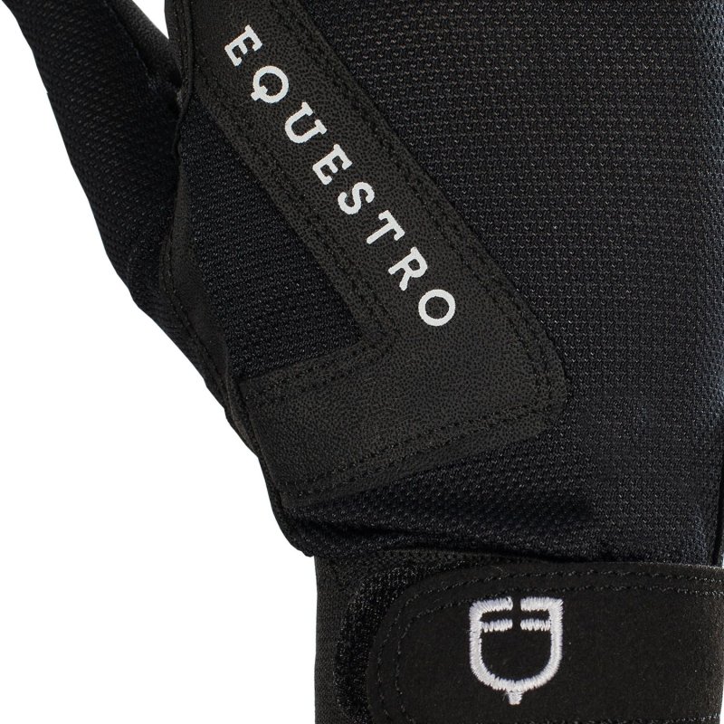 Equestro Guanti in tessuto tecnico con logo