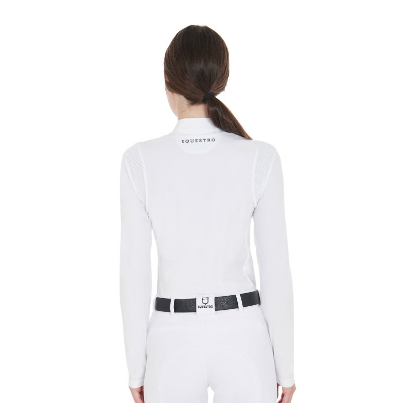 Equestro Polo Donna in tessuto tecnico