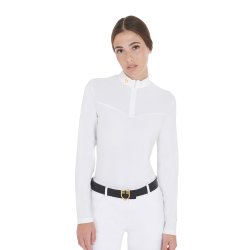 Equestro Polo Donna in tessuto tecnico e mesh