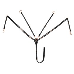 Supreme Pettorale in cuoio con forchetta Snaffle Rose Gold