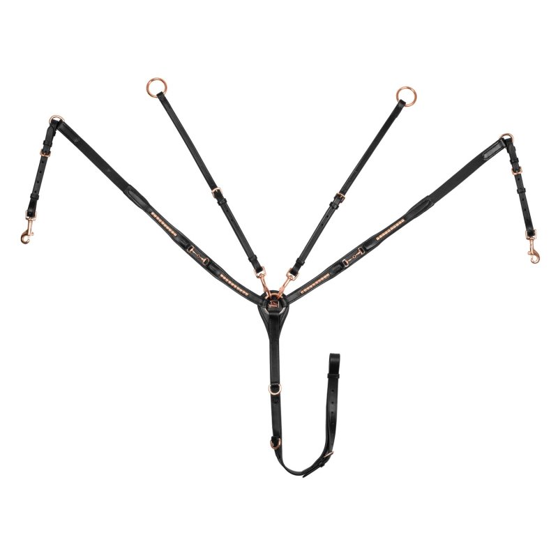 Supreme Pettorale in cuoio con forchetta Snaffle Rose Gold