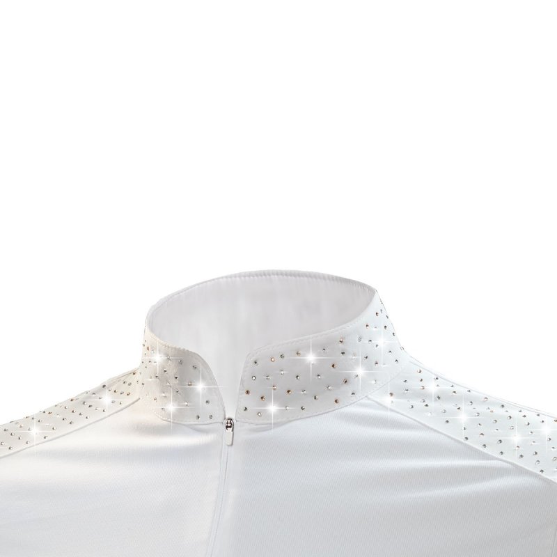 Tattini Maglia da Concorso Donna con strass argento e oro rosa