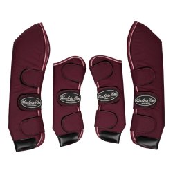 Umbria Equitazione Paracolpi con rinforzo in pelle da trasporto set 4pz