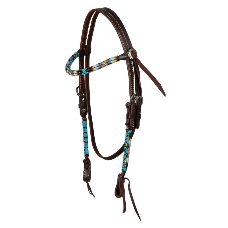 Pool's Equitazione Briglia Western con perline navajo sky