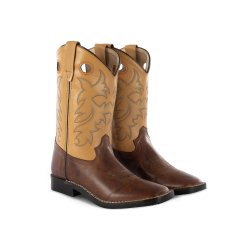 Pool's Equitazione Stivali Western Bambino Square cognac