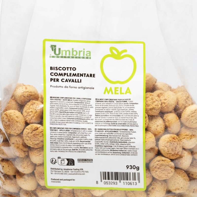 Umbria Equitazione biscotti Mela per cavalli 930g