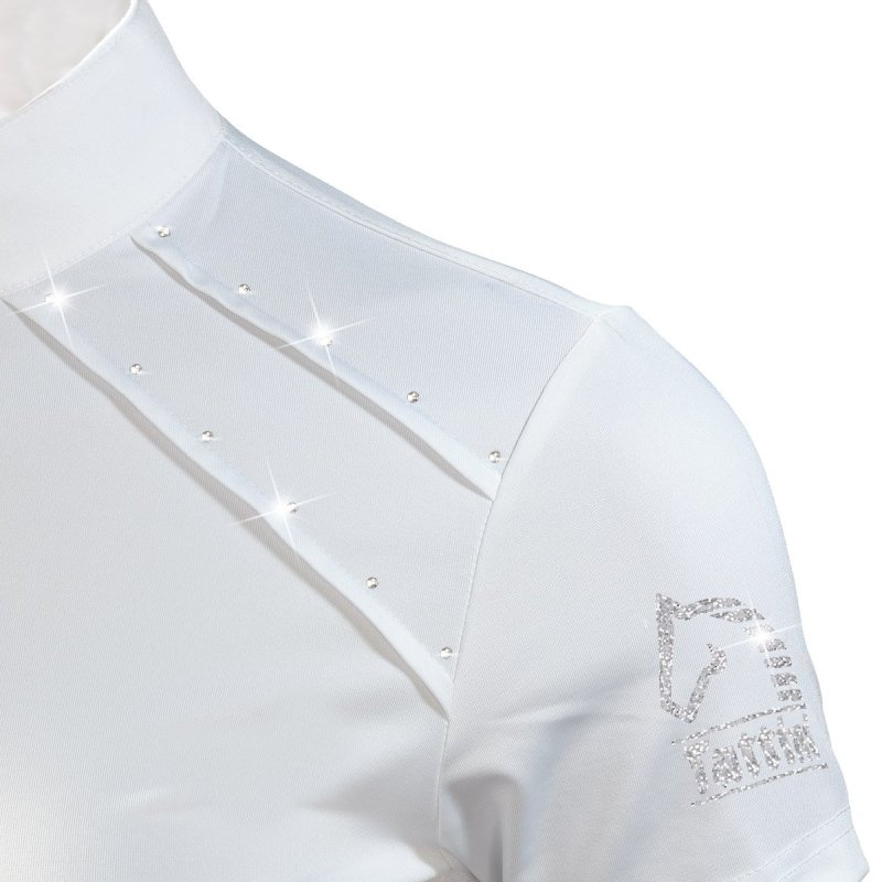 Tattini Maglia Donna da concorso con zip e nastro lur - EquiSportMania