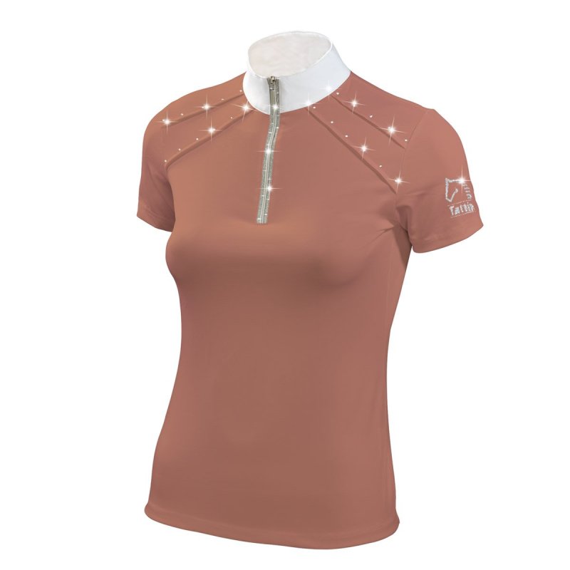 Tattini Maglia Donna da concorso con zip e nastro lur - EquiSportMania