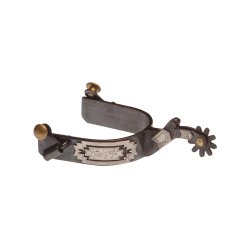 Pool's Equitazione Speroni Western nero decorazioni navajo