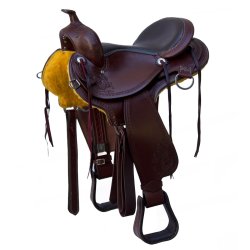 Sella western endurance Natowa in cuoio rovesciato naturale