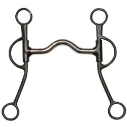 Morso western Natowa in metallo nero con collo d'oca medio