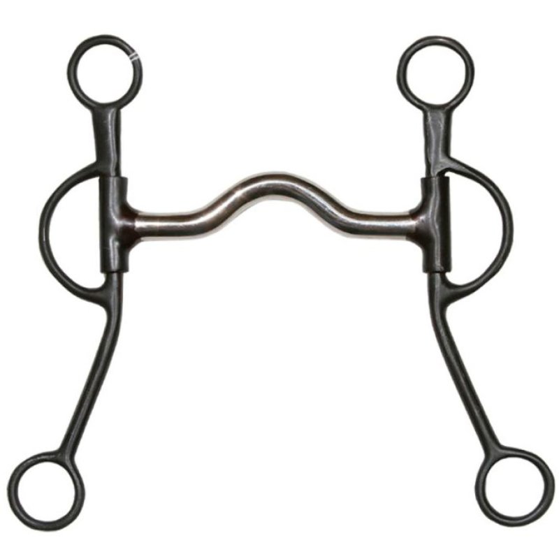 Morso western Natowa in metallo nero con collo d'oca medio