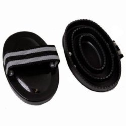 Striglia Tattini in gomma dura con impugnatura in tela