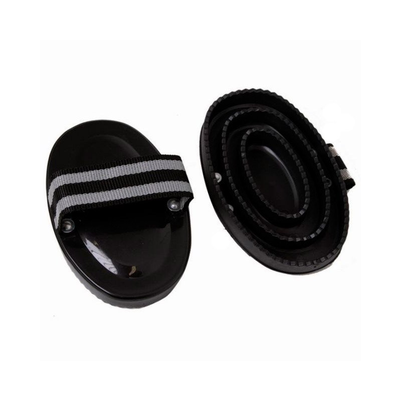 Striglia Tattini in gomma dura con impugnatura in tela