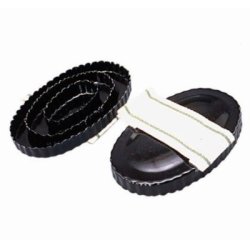 Striglia Tattini in metallo smaltato ovale