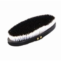 Spazzola Tattini in PVC nero con dorso in legno