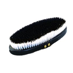 Spazzola Tattini bambino in PVC nero con dorso in legno