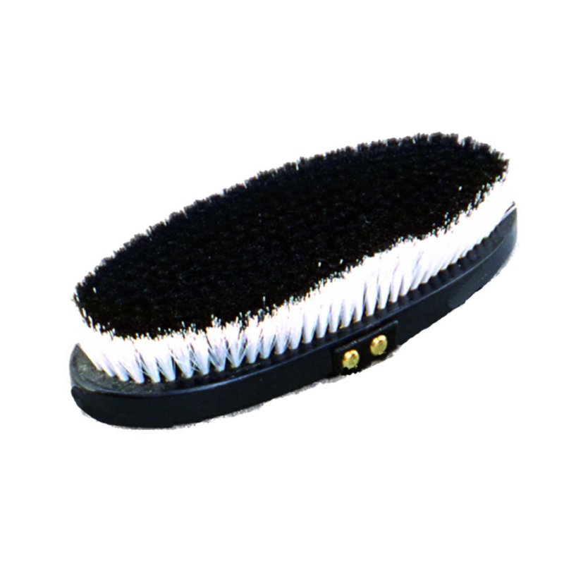 Spazzola Tattini bambino in PVC nero con dorso in legno