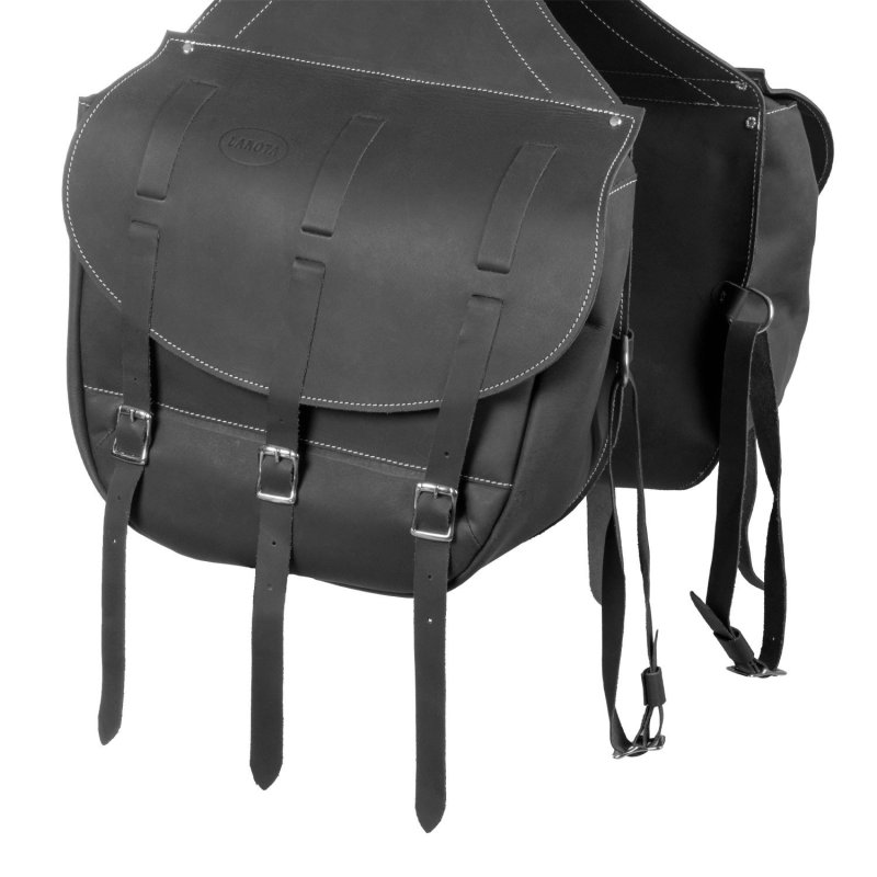 Lakota Saddlery Bisaccia vitello chiusura 3 lacci - Nero