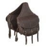 Lakota Saddlery Bisaccia vitello chiusura 3 lacci - Testa di moro