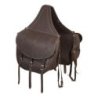 Lakota Saddlery Bisaccia vitello chiusura 3 lacci - Testa di moro