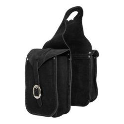 Lakota Saddlery Bisaccia anteriore pelle scamosciata - Nero