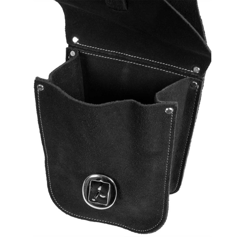 Lakota Saddlery Bisaccia anteriore pelle scamosciata - Nero