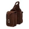 Lakota Saddlery Bisaccia anteriore pelle scamosciata - Testa di moro