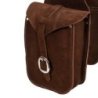 Lakota Saddlery Bisaccia anteriore pelle scamosciata - Testa di moro