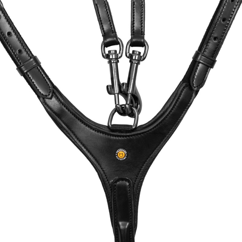 Equestro Pettorale con martingala Nero Cob