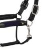 Equestro Cavezza cuoio e nylon Nero/Blu navy Cob