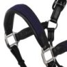 Equestro Cavezza cuoio e nylon Nero/Blu navy Cob