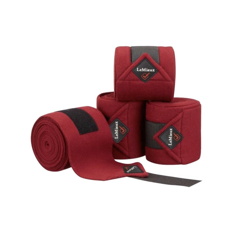 LeMieux Fasce Polo Bordeaux set da 4