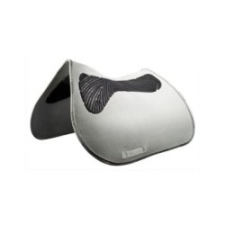 Acavallo Sottosella salto Classic Twin Sided in gel con cordone - Bianco - colore cordura Rope4: White/Argento