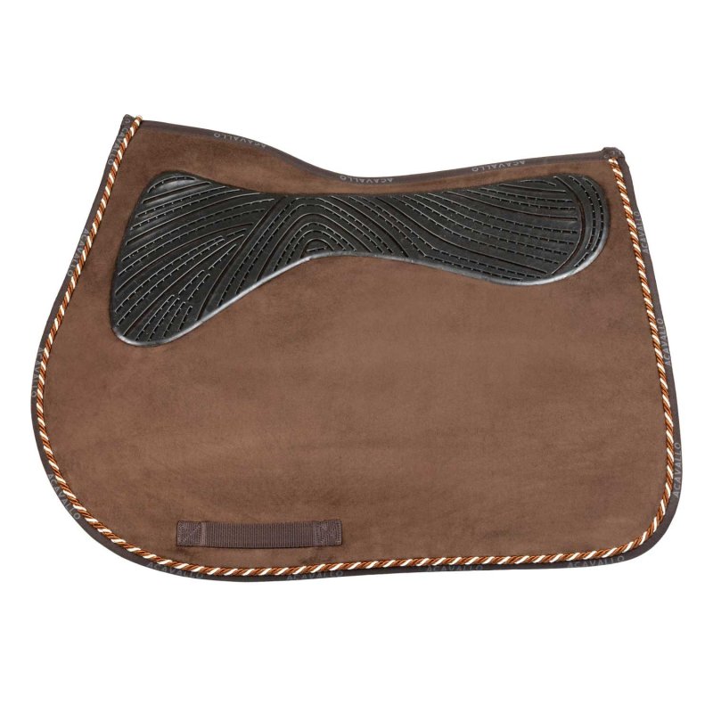 Acavallo Sottosella salto Classic Twin Sided in gel con cordone - Marrone - colore cordura Rope 2: Brown/Marrone/Bianco