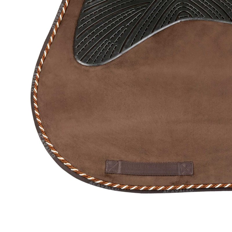 Acavallo Sottosella salto Classic Twin Sided in gel con cordone - Marrone - colore cordura Rope 2: Brown/Marrone/Bianco